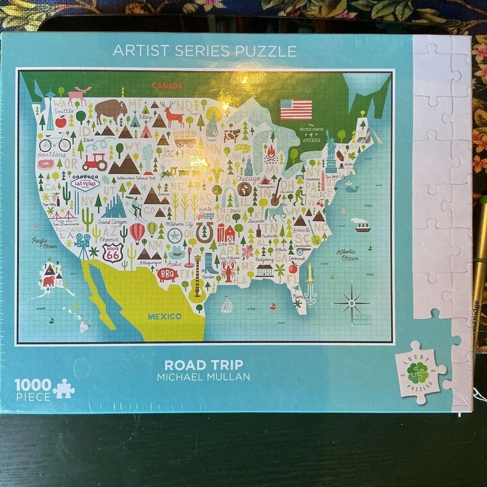 New Lucky Jigsaw Puzzle Artist Series Michael Mullen Road Trip‎ 1000 pcs